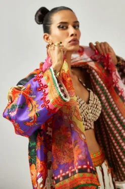 Rajdeep Ranawat Bridgette Printed Blouse -Cheap Wovencia Store 011223rr13 4