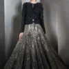 Rohit Gandhi + Rahul Khanna Black Embellished Lehenga Set