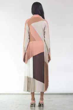 Bodice Color-block Pleated Panel Dress -Cheap Wovencia Store 0dpbwow 2292d 1200 3