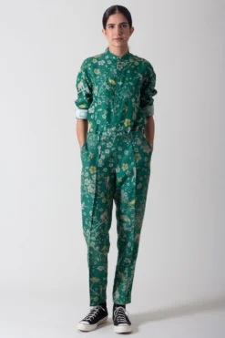 SUKETDHIR Green Muga Satin Shirt -Cheap Wovencia Store 101sd30 3