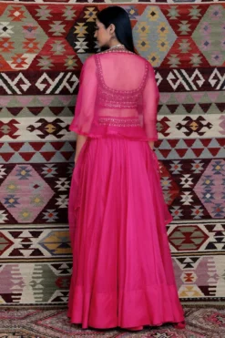 Ridhima Bhasin Fuchsia Embroidered Lehenga Set -Cheap Wovencia Store 102rb17 4
