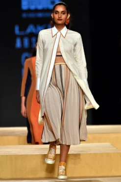 Bodice Pale Pink Smocked Bustier Top