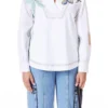 Kanika Goyal Label White Top Stitched Applique Shirt