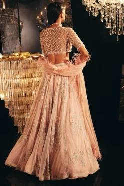 Ridhi Mehra Beige & Pink Embellished Lehenga Set 9 Ridhi Mehra Beige & Pink Embellished Lehenga Set -Cheap Wovencia Store 111023rm01 5