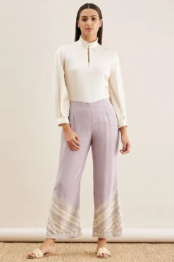 PATINE Lavender Gara Embroidered Pants