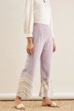 PATINE Lavender Gara Embroidered Pants -Cheap Wovencia Store 111pat23 3