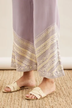 PATINE Lavender Gara Embroidered Pants -Cheap Wovencia Store 111pat23 4