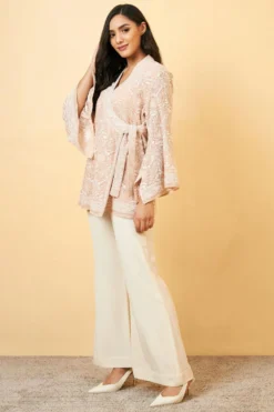 PATINE Peach Chikankari Wrap Top -Cheap Wovencia Store 116pat4 3