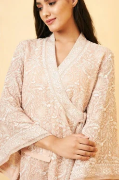 PATINE Peach Chikankari Wrap Top -Cheap Wovencia Store 116pat4 4