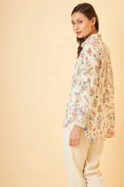 PATINE Cream Shikargah Printed Shirt -Cheap Wovencia Store 116pat8 6