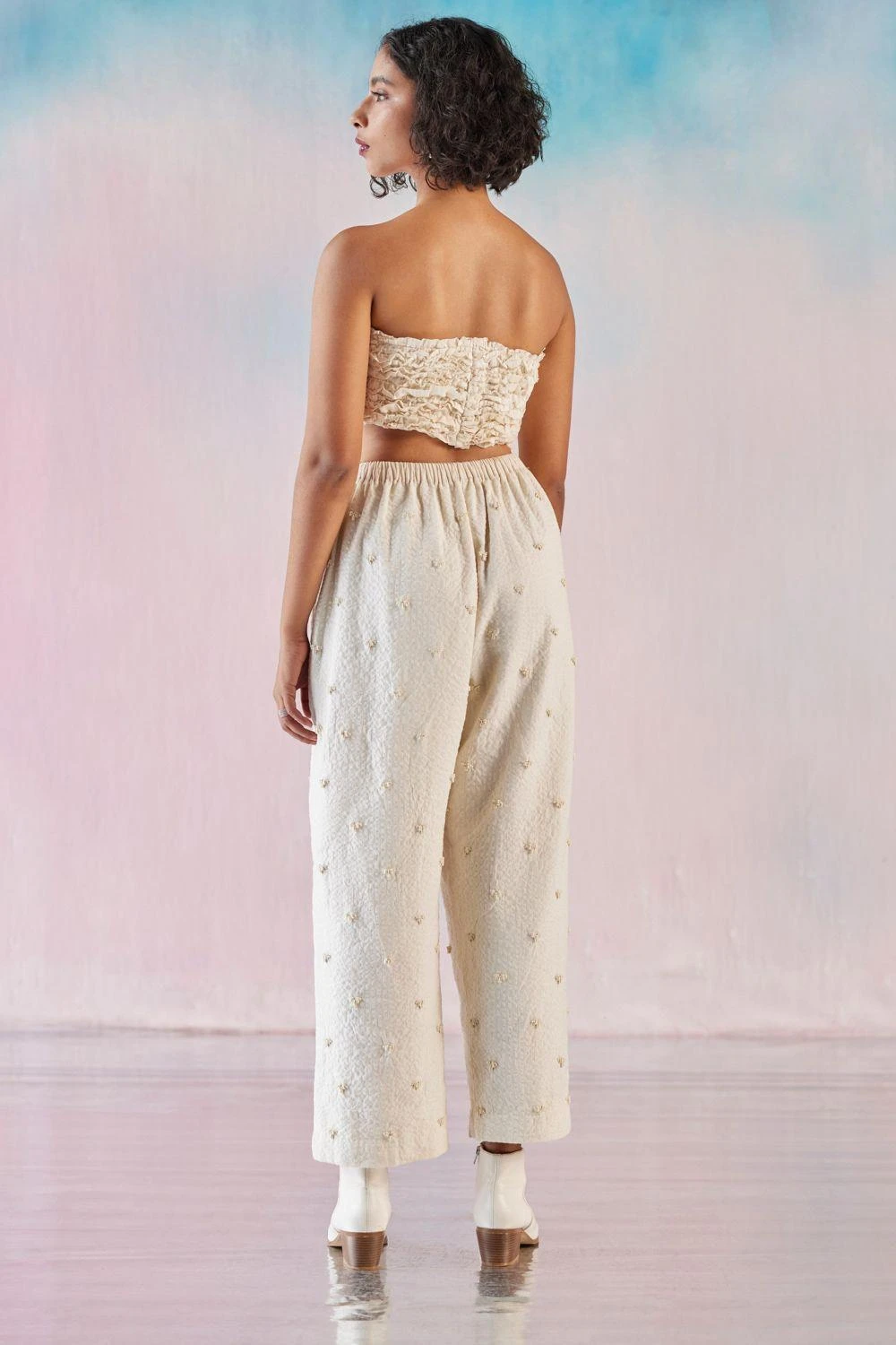 ILK Off White Textured Bustier 3 ILK Off White Textured Bustier - Image 3