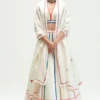 Kshitij Jalori Ivory Striped Lehenga Set
