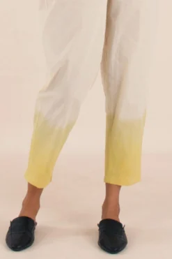 NAMBI-KAI Yellow Narrow Trousers -Cheap Wovencia Store 12623nr42 3