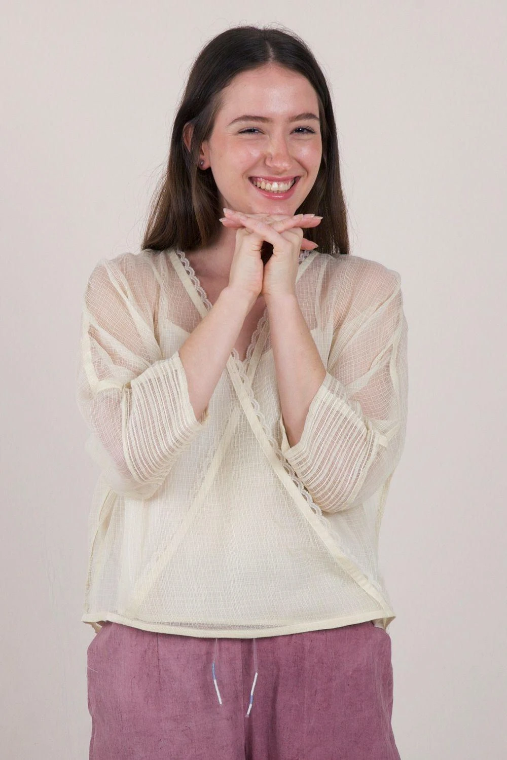 NAMBI-KAI Whisper White Blouse 2 NAMBI-KAI Whisper White Blouse - Image 2