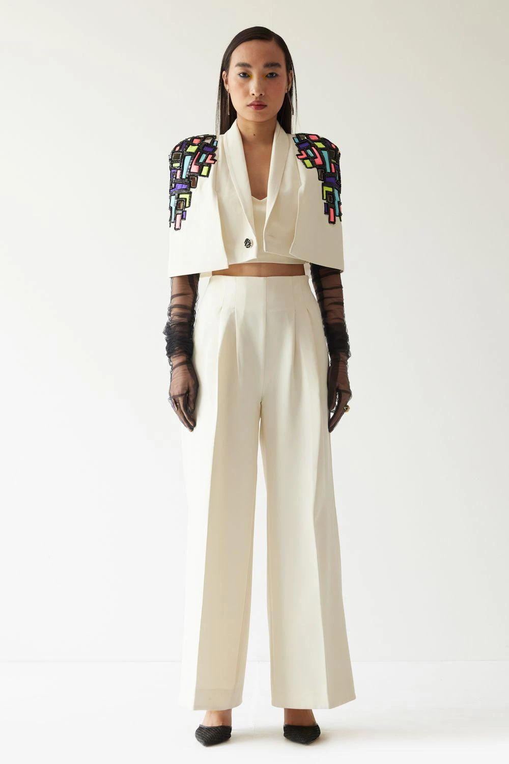 Mini Sondhi White Tailored Pants 1 Mini Sondhi White Tailored Pants