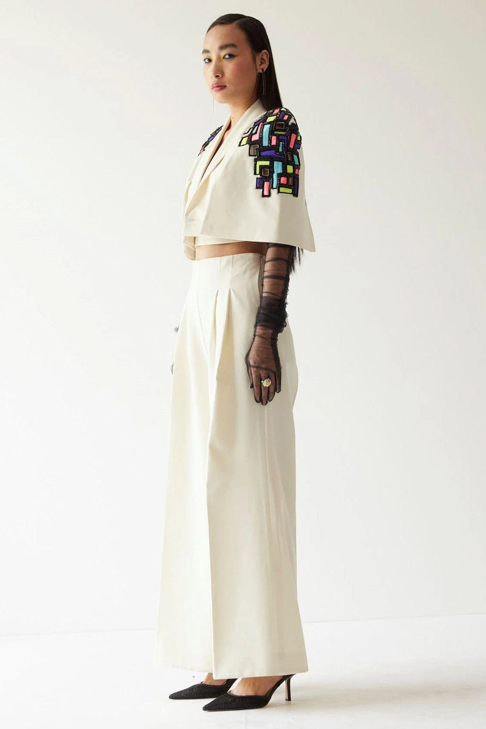 Mini Sondhi White Tailored Pants 4 Mini Sondhi White Tailored Pants - Image 4