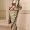 Tarun Tahiliani Ivory & Black Embellished Gilet
