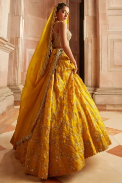 Mrunalini Rao Yellow Embellished Lehenga Set -Cheap Wovencia Store 1411mr7 4