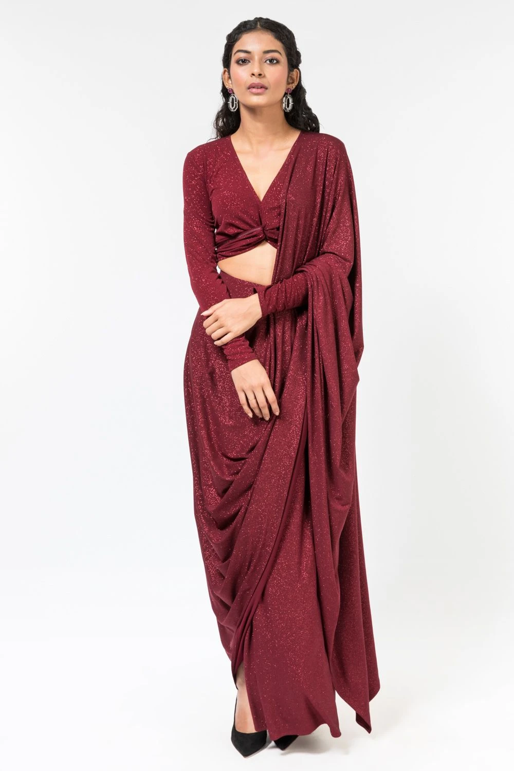 431-88 By Shweta Kapur Rouge Red Tie-up Blouse 2 431-88 By Shweta Kapur Rouge Red Tie-up Blouse - Image 2