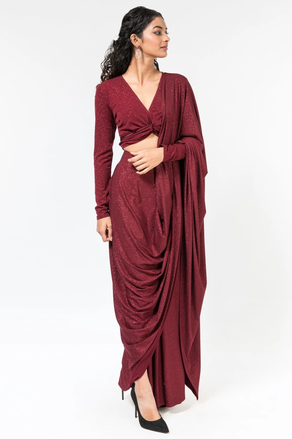 431-88 By Shweta Kapur Rouge Red Tie-up Blouse 4 431-88 By Shweta Kapur Rouge Red Tie-up Blouse - Image 4