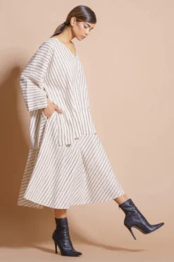 Stoique Beige Circular Hand Block Printed Skirt -Cheap Wovencia Store 152sto16 3