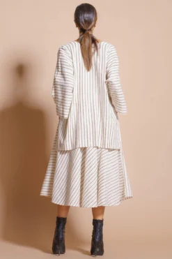 Stoique Beige Circular Hand Block Printed Skirt -Cheap Wovencia Store 152sto16 4