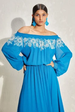 Namrata Joshipura Prussian Blue Wisteria Dress -Cheap Wovencia Store 1532023nj4 4