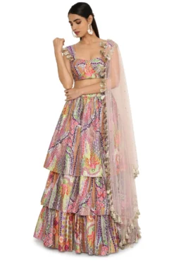 Payal Singhal Tribal Printed Ruffled Lehenga Set