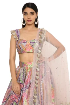Payal Singhal Tribal Printed Ruffled Lehenga Set -Cheap Wovencia Store 154ps37 3