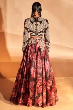 Bhumika Sharma Black Gulbahar Embellished Lehenga Set -Cheap Wovencia Store 16032023bs02 2