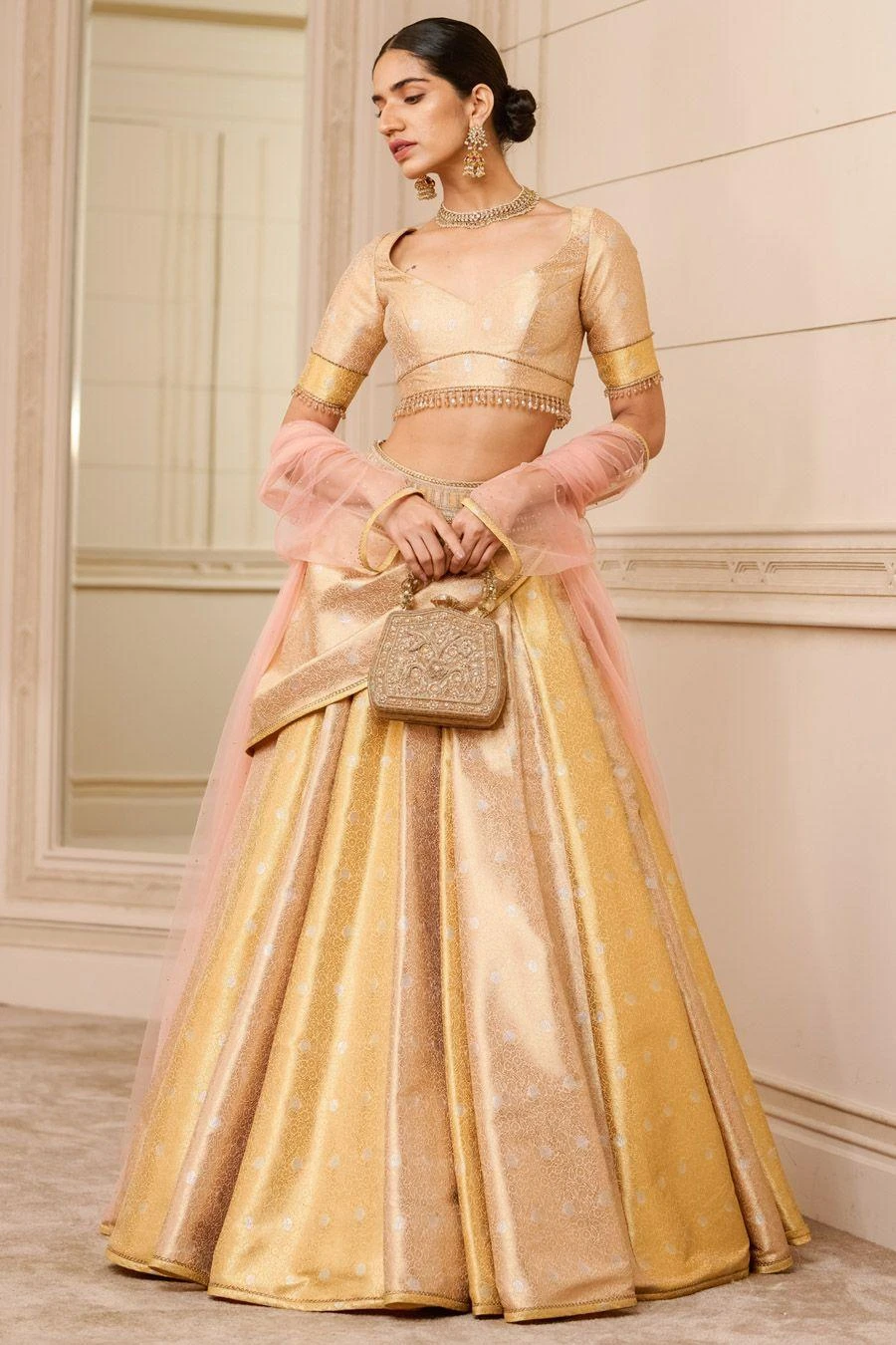 Tarun Tahiliani Multicoloured Brocade Kalidar Lehenga Set 1 Tarun Tahiliani Multicoloured Brocade Kalidar Lehenga Set