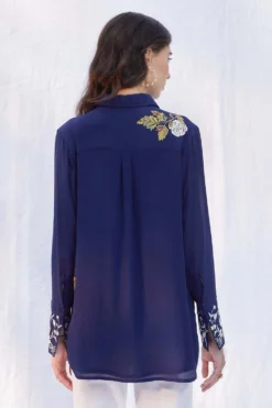 PATINE Floral Embroidered Georgette Shirt -Cheap Wovencia Store 16322 4