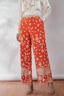 PATINE Jahan Orange Gara Straight Pants