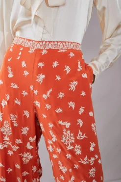 PATINE Jahan Orange Gara Straight Pants -Cheap Wovencia Store 16549 3