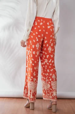 PATINE Jahan Orange Gara Straight Pants -Cheap Wovencia Store 16549 4