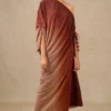 Tarun Tahiliani Copper Ombre Off Shoulder Dress