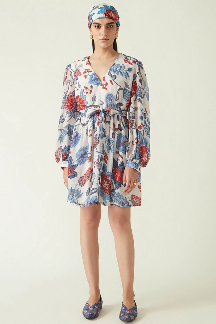 Payal Pratap White Masoni Printed Dress 1 Payal Pratap White Masoni Printed Dress