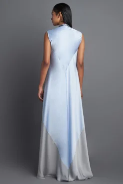 Amit Aggarwal Metallic Panelled Ice Blue Dress -Cheap Wovencia Store 172ag9 3