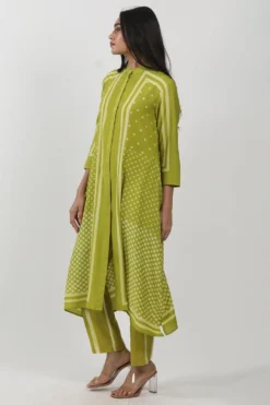 Krishna Mehta Green Block Printed Narrow Pants -Cheap Wovencia Store 17723km10 3