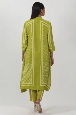 Krishna Mehta Green Block Printed Narrow Pants -Cheap Wovencia Store 17723km10 4