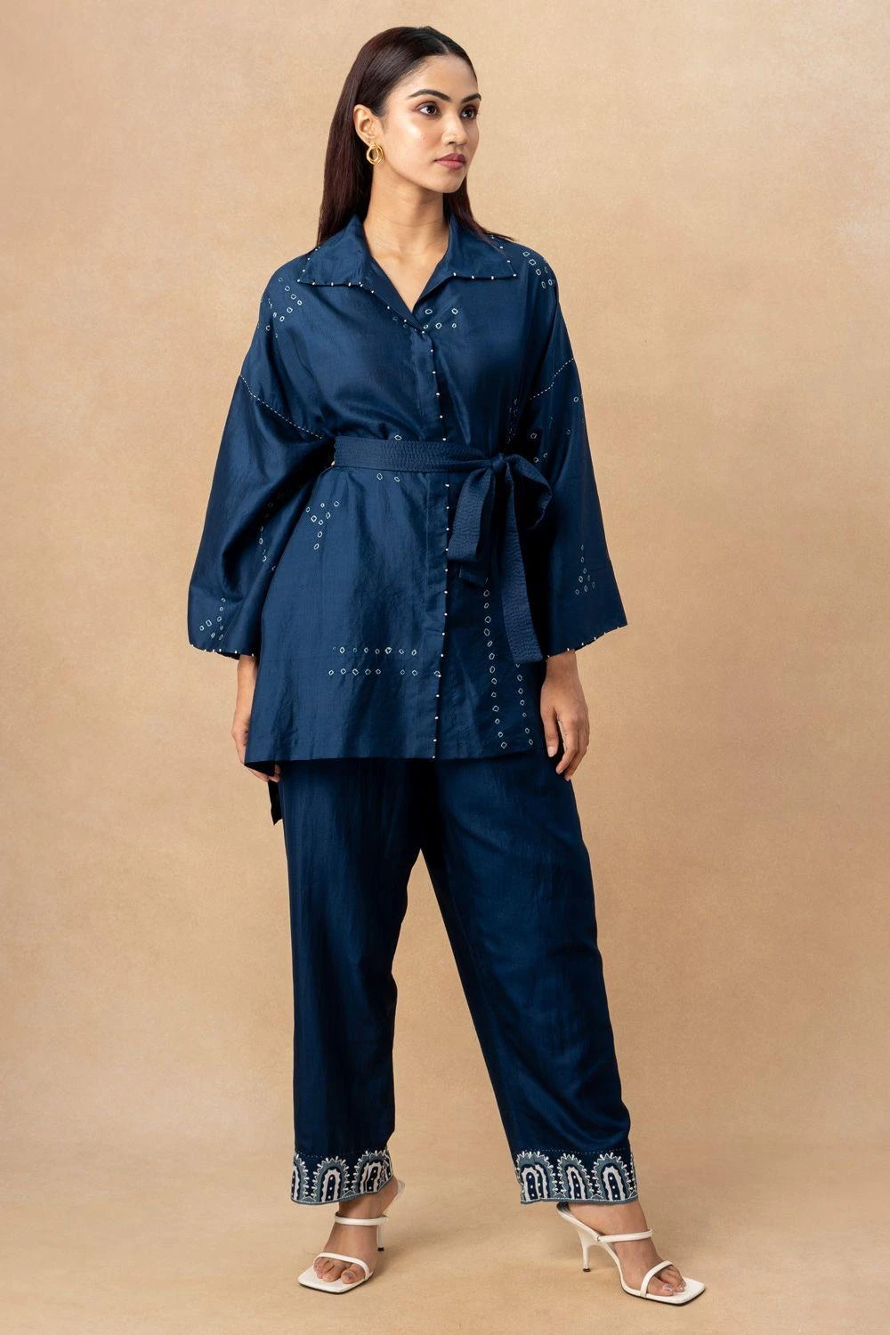 Divyam Mehta Blue Bandhani Doyat Shirt 2 Divyam Mehta Blue Bandhani Doyat Shirt - Image 2