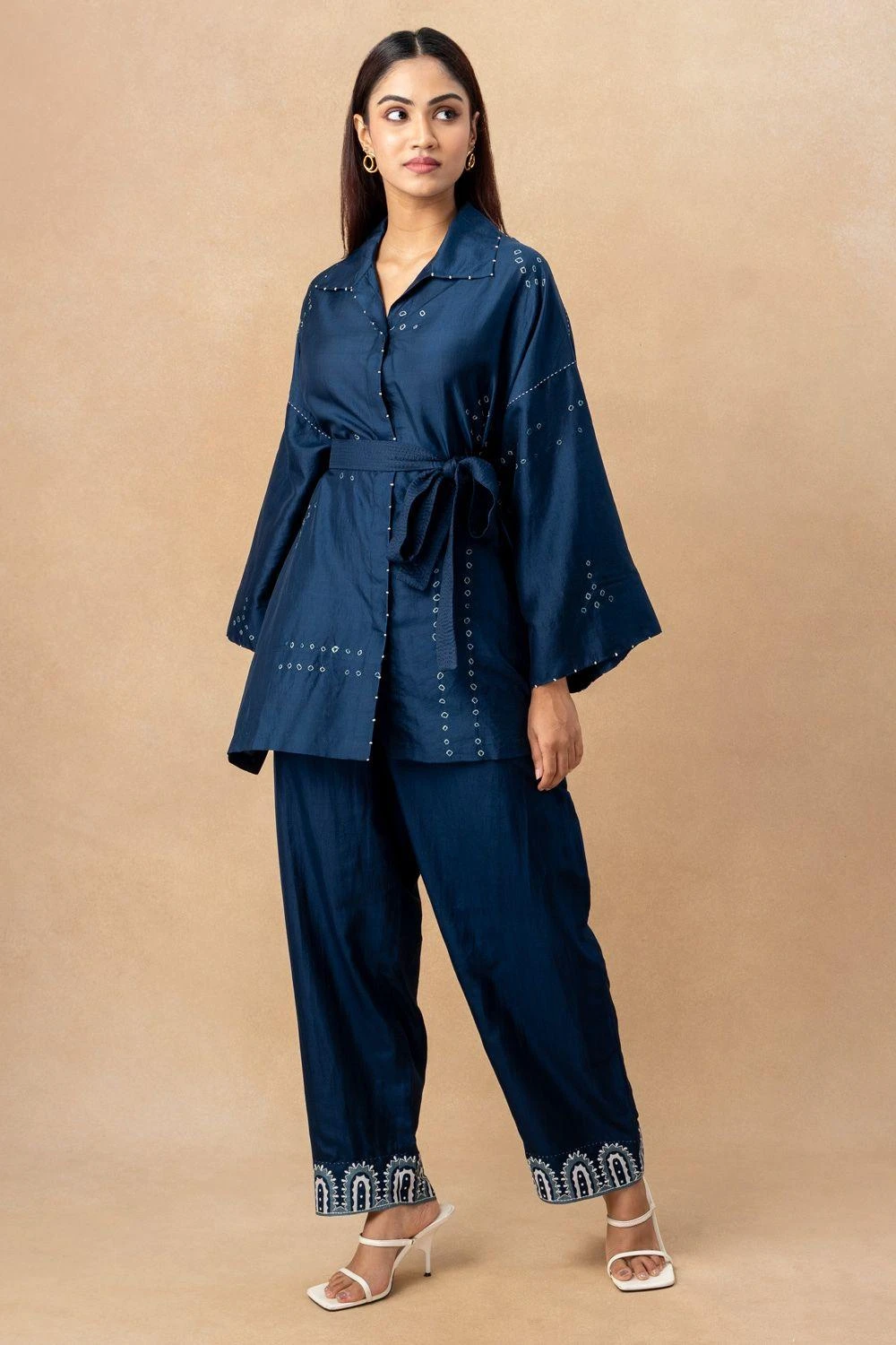 Divyam Mehta Blue Bandhani Doyat Shirt 3 Divyam Mehta Blue Bandhani Doyat Shirt - Image 3