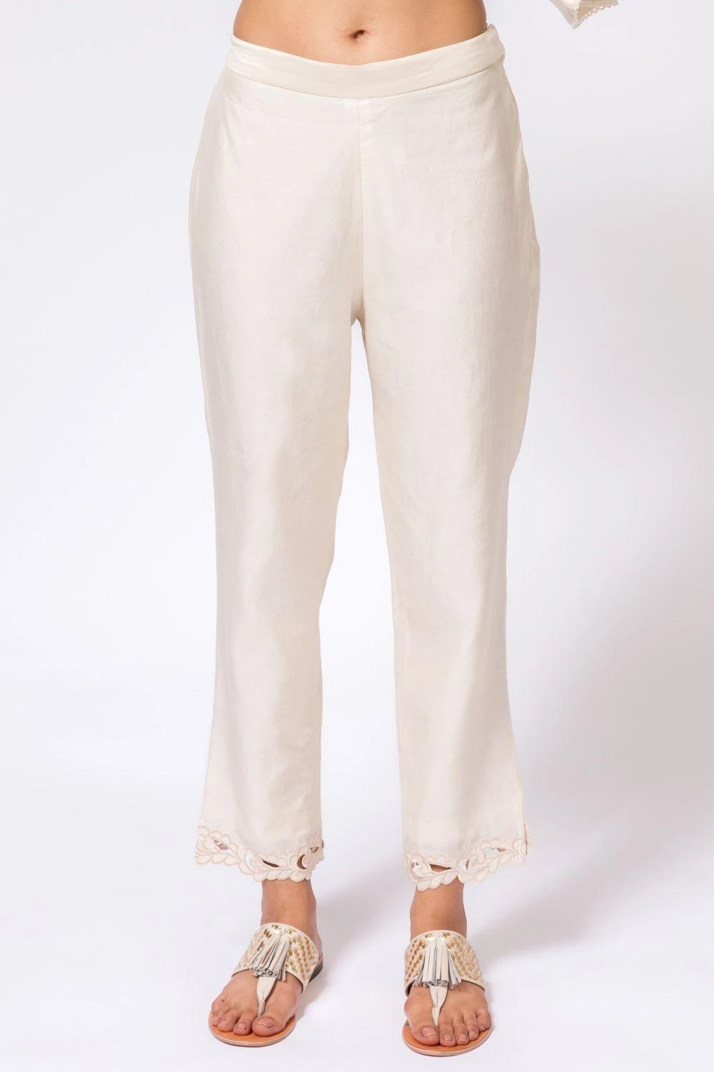 Chandrima Ivory Cutwork Pants 3 Chandrima Ivory Cutwork Pants - Image 3