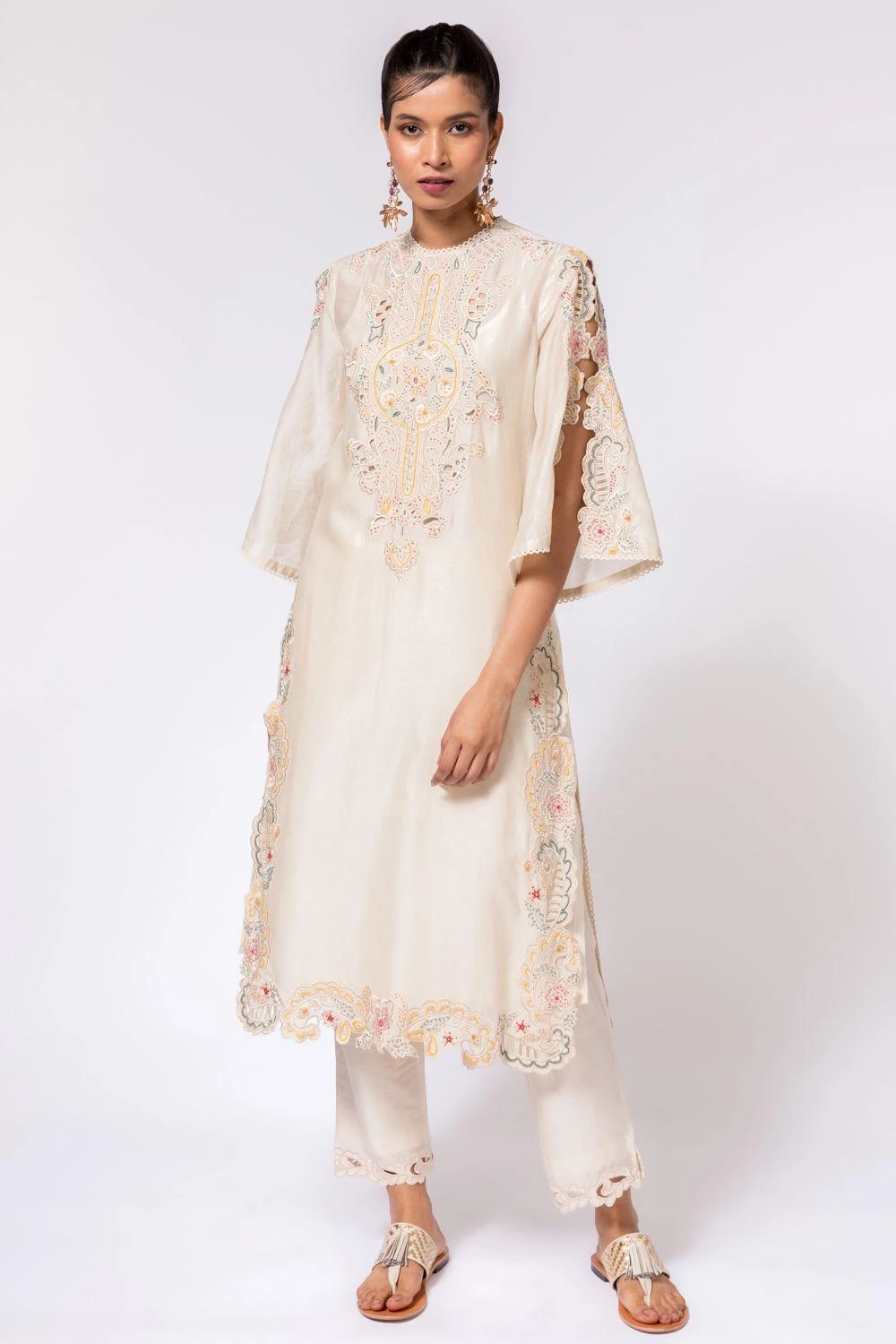 Chandrima Ivory Cutwork Pants 2 Chandrima Ivory Cutwork Pants - Image 2