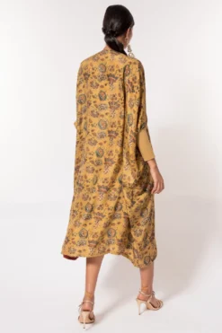 Divya Sheth Mustard Hand-block Printed Kaftan -Cheap Wovencia Store 184dy18 5