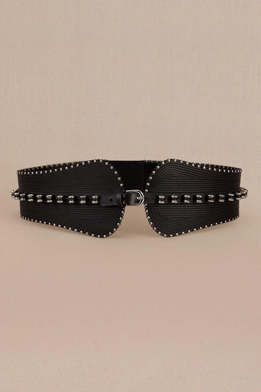 AMPM Accessories Faye Classic Black Leather Belt 2 AMPM Accessories Faye Classic Black Leather Belt - Image 2