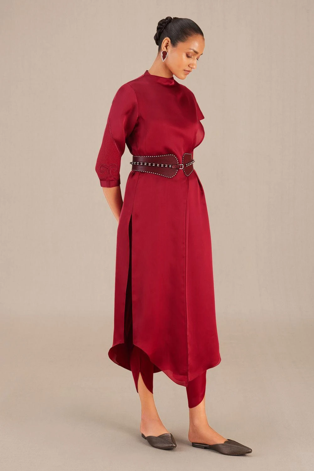 AMPM Accessories Faye Luscious Wine Leather Belt 1 AMPM Accessories Faye Luscious Wine Leather Belt