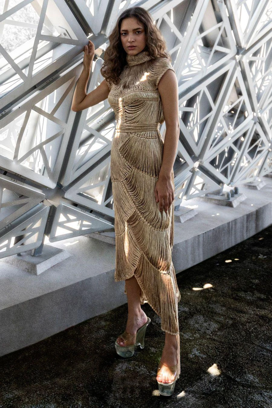 Abhishek Sharma Dusk Filigree Symmetrical Dress 1 Abhishek Sharma Dusk Filigree Symmetrical Dress