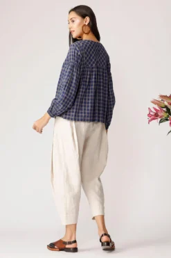 Payal Pratap Handloom Cotton Short Top -Cheap Wovencia Store 1ss 24 blue 4