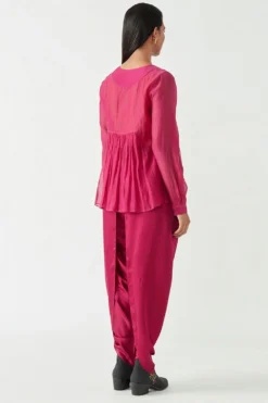 Payal Pratap Round Neck Fuchsia Top -Cheap Wovencia Store 1vr 16a 3